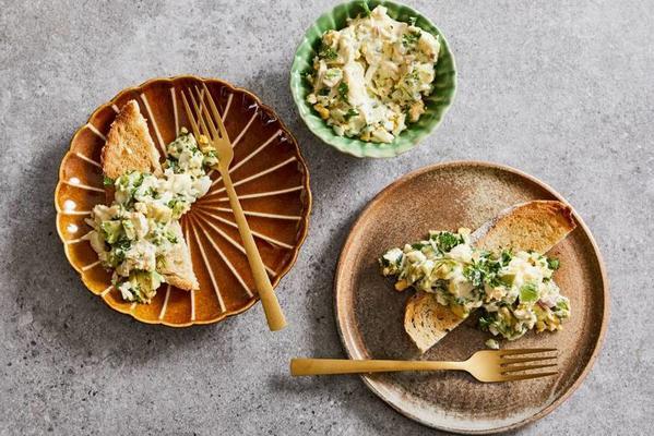 truffle egg salad with avocado