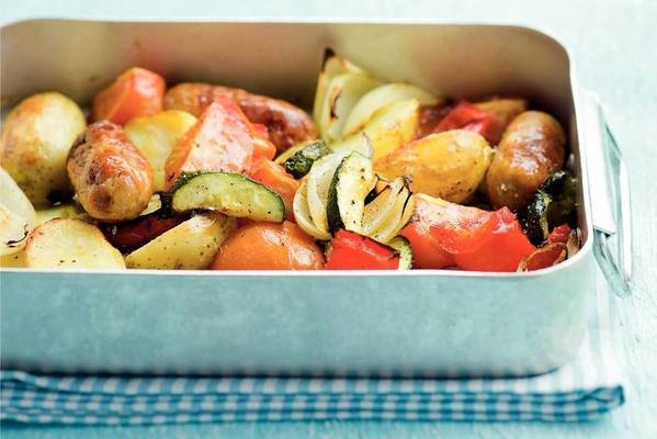 roasted summer dish with olive oil