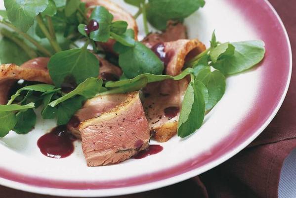 duck breast fillet with red port sauce