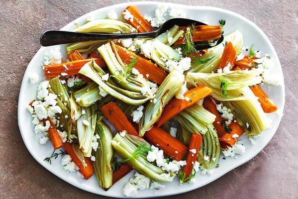 roasted fennel and carrot with feta