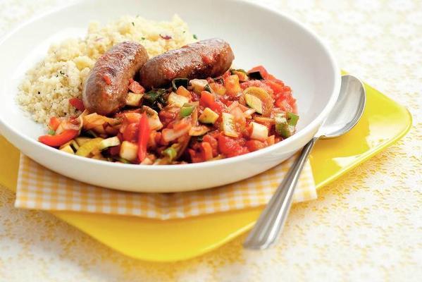 Tuscan sausages with couscous
