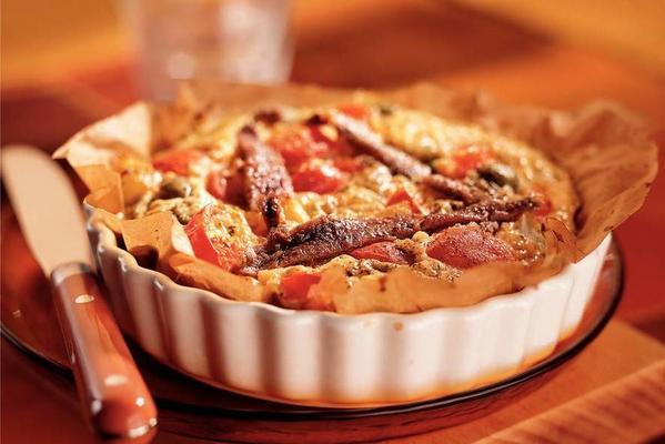 clafoutis with fennel and tomato