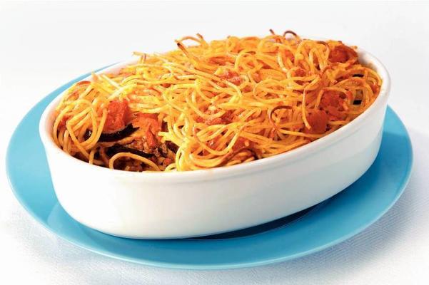 spaghetti-layer dish with mascarpone