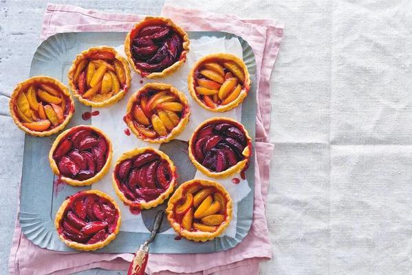 plum and apricot flans
