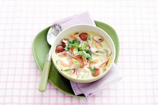 Thai coconut shrimp soup