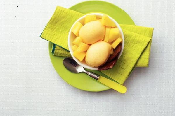 sorbet with mango and pineapple