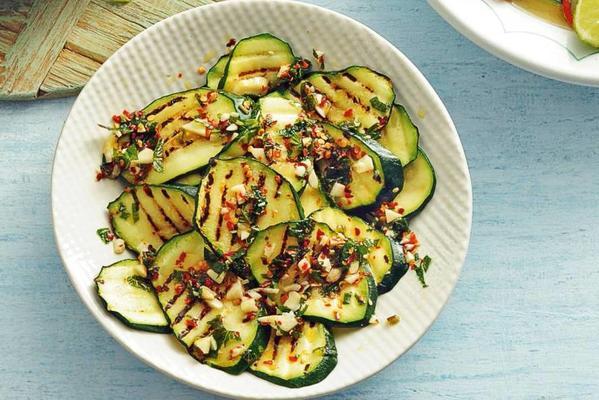 spicy zucchini with mint