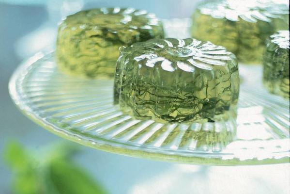 fresh lime jelly with basil