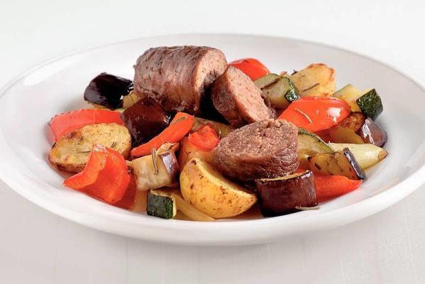 ratatouille dish with beef finches