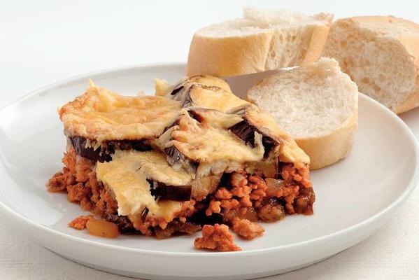 slender moussaka with minced meat