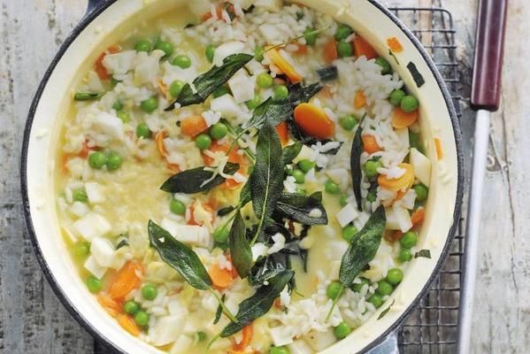 risotto with celeriac, carrot and sage