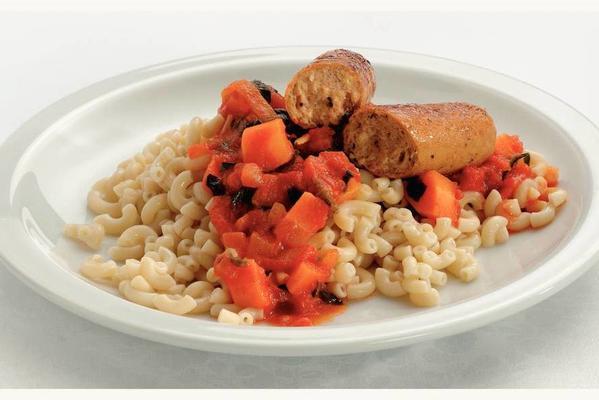 Italian sausages with tomato sauce