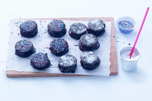 marshmallow cookies with chocolate and hail fun