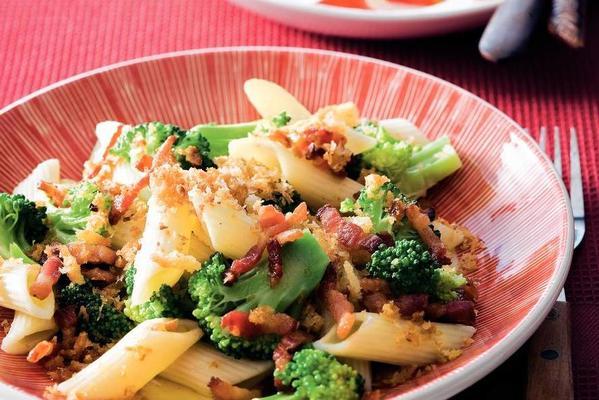 penne with bacon and broccoli