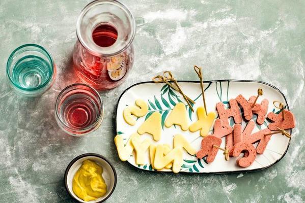 sausage and cheese letters