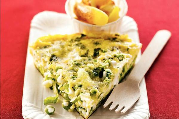 vegetable omelette with mozzarella