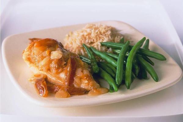 chicken with date-almond sauce