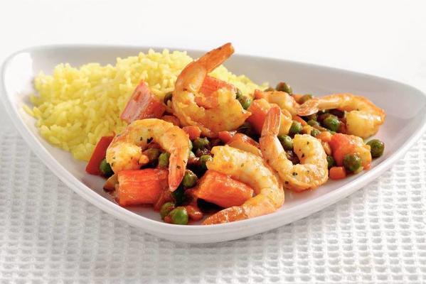 wok shrimp with Italian vegetables