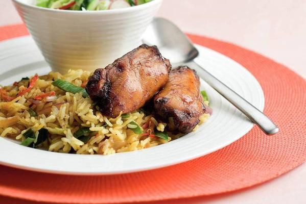 chicken spareribs with fried rice