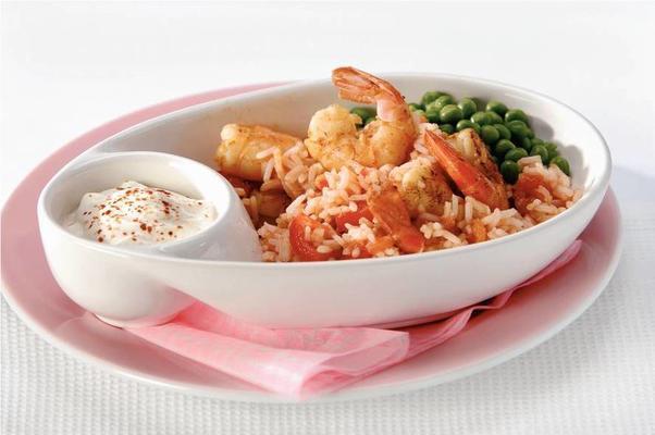 rice dish with prawns