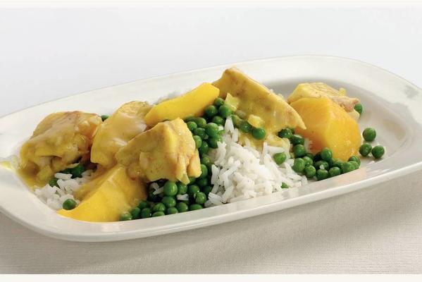 curry fish dish with mango