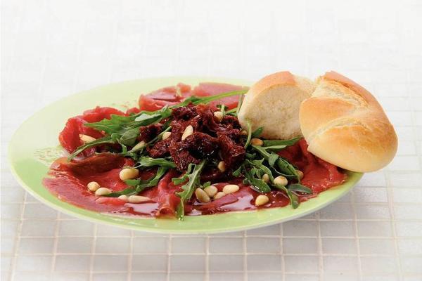 carpaccio with balsamic dressing