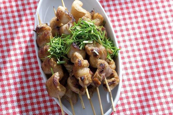 bacon skewers with Chinese five spice powder