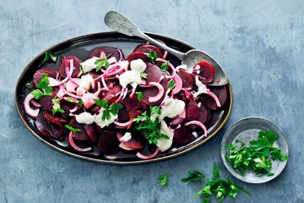 beet salad with Greek yogurt and horseradish