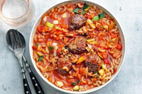 one-pot paste with minced meat and Italian stir-fry vegetables