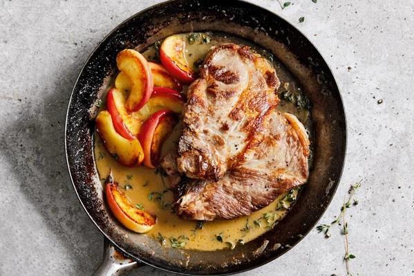 shoulder chop with apple and thyme gravy