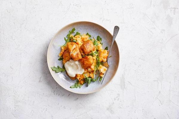 sweet potato stew with arugula and quibbling