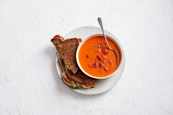 tomato soup with Italian sandwich