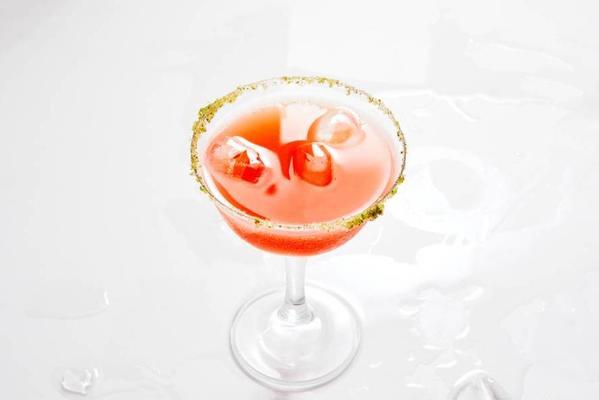 blood orange cocktail with mint