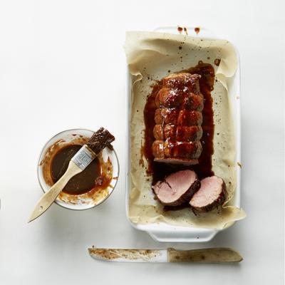 candied pork roulade