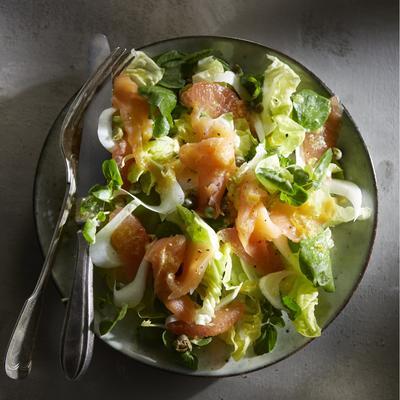 salmon salad with orange dressing