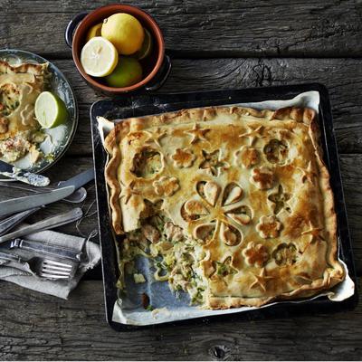 fishpie with fennel and leek