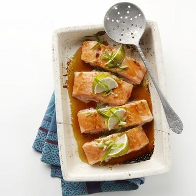 salmon with lime