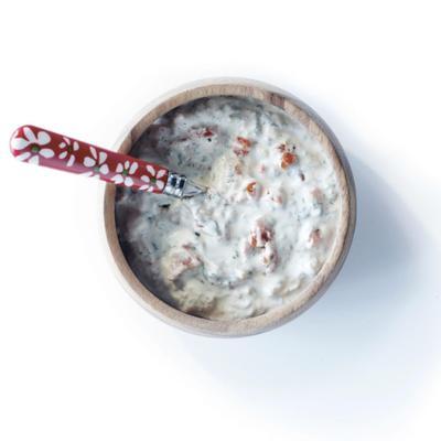 cottage cheese sauce with sundried tomatoes and basil