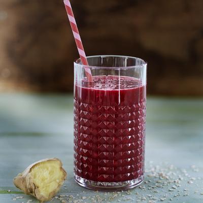 beet-root smoothie with oatmeal