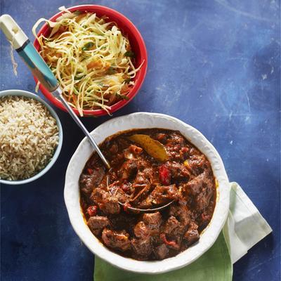 Hungarian goulash with coleslaw