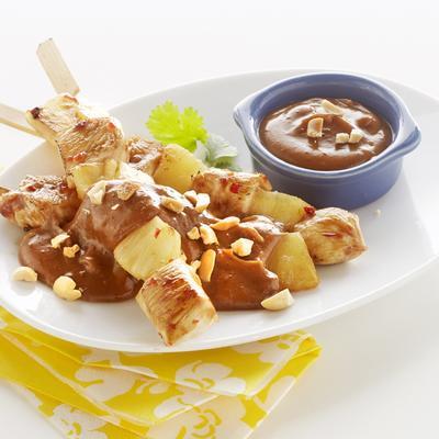 chicken satay with pineapple