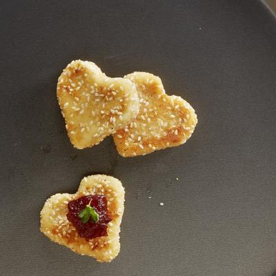 crunchy goat cheese hearts