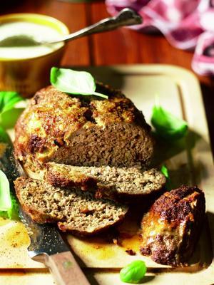 tuscan meatloaf with basil sauce