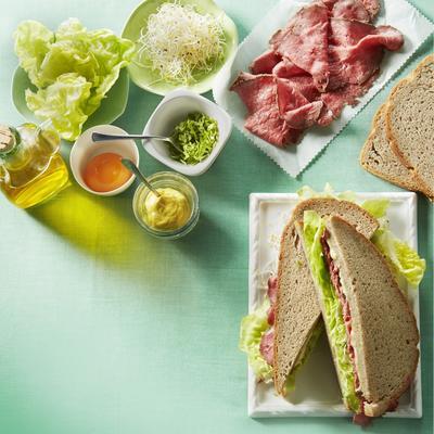 roast beef sandwich with lime mayonnaise