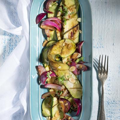 roasted zucchini with red onion