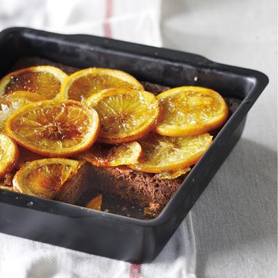 chocolate cake with candied orange