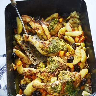 Moroccan chicken from the oven