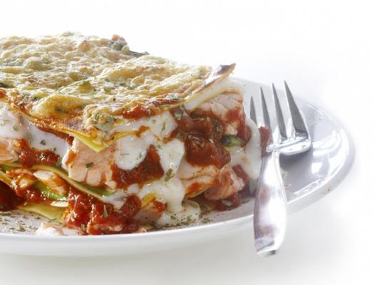 lasagna with zucchini and fish