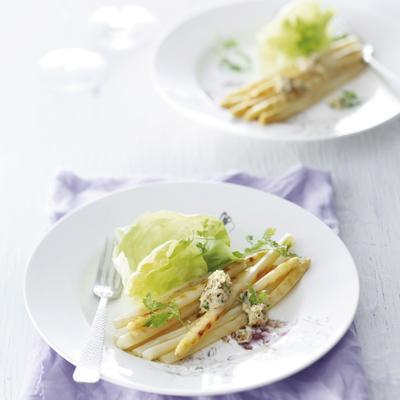 grilled white asparagus with anchovy butter