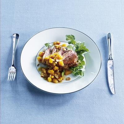 duck breast with spicy sweet mango salsa
